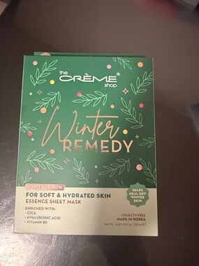 The Crème Shop Winter Remedy Essence Sheet Mask - Green